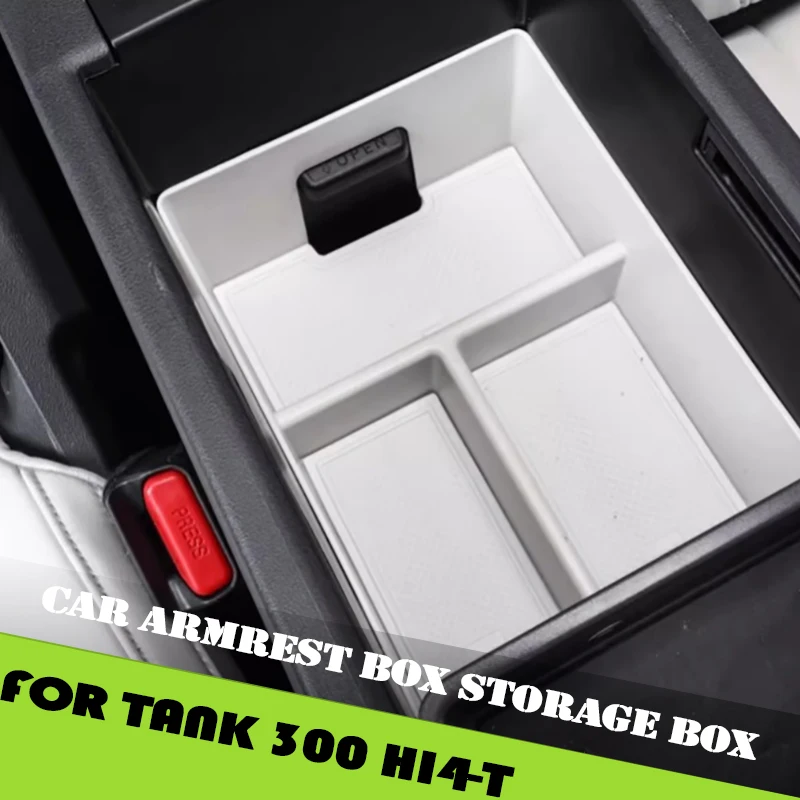 Fit for GWM Tank 300 Hi4-T Car Armrest Box Storage Box Modified Car Central Control Storage Box Car Interior Upgrade Parts