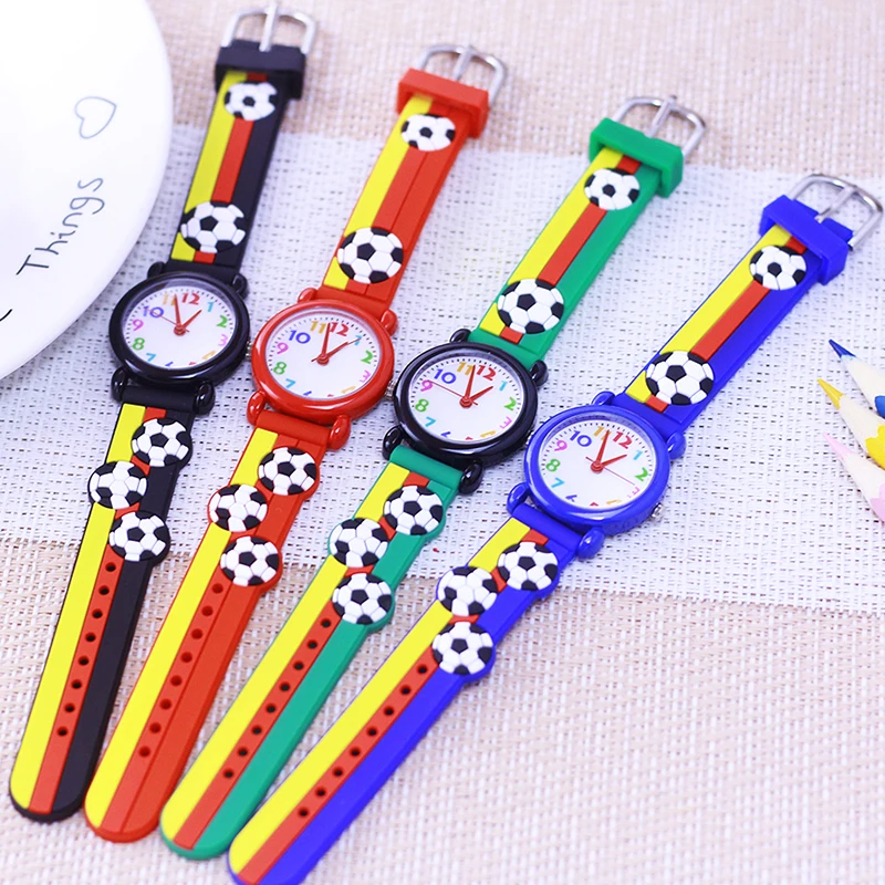 little boys children's football soccer soft strap wristwatches colorful digital quartz sports watches for kids birthday gifts