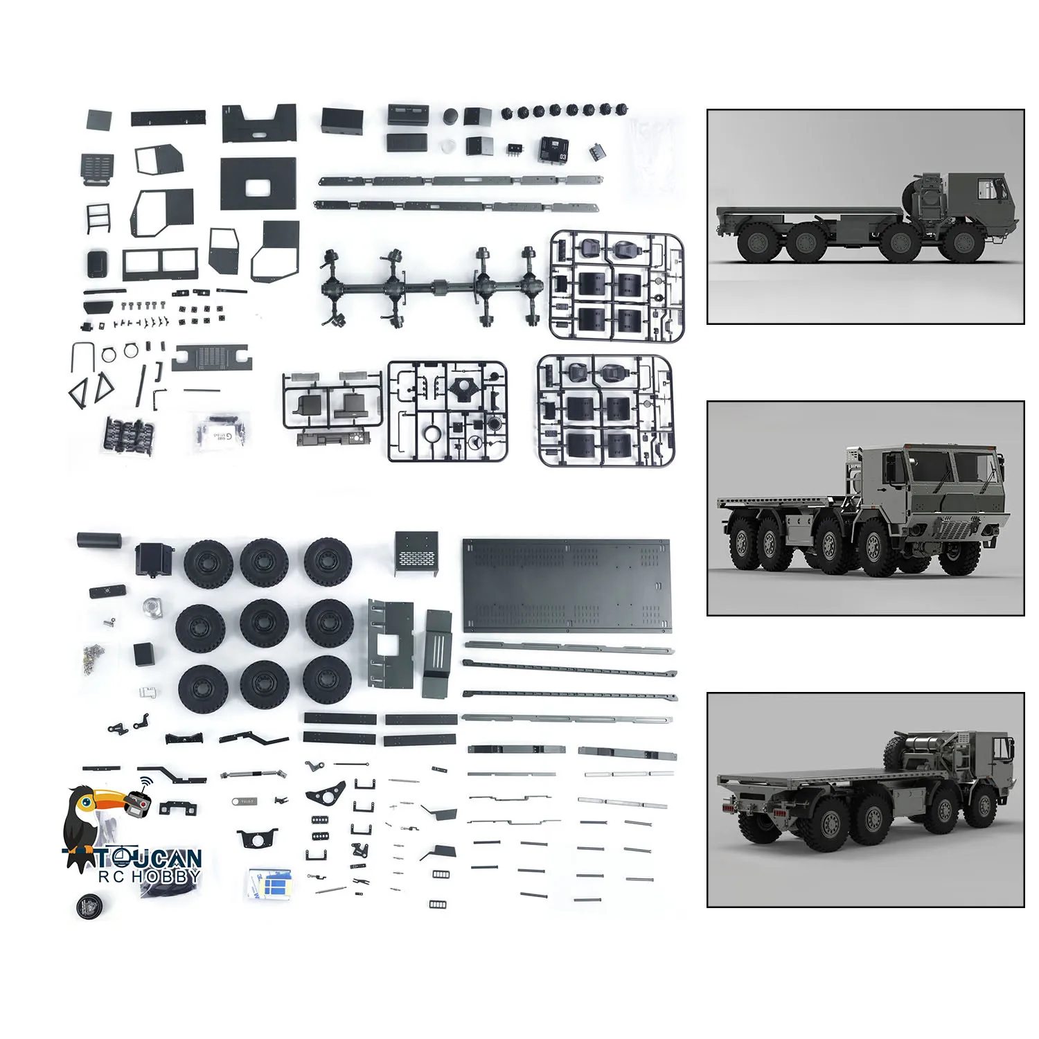 

CAPO CUB3 8X8 Металлический ЧПУ 1/18 RC Военный транспортный грузовик 2-скоростной замок коробки передач Дифференциал Ось DIY Модель автомобиля Без электронных деталей