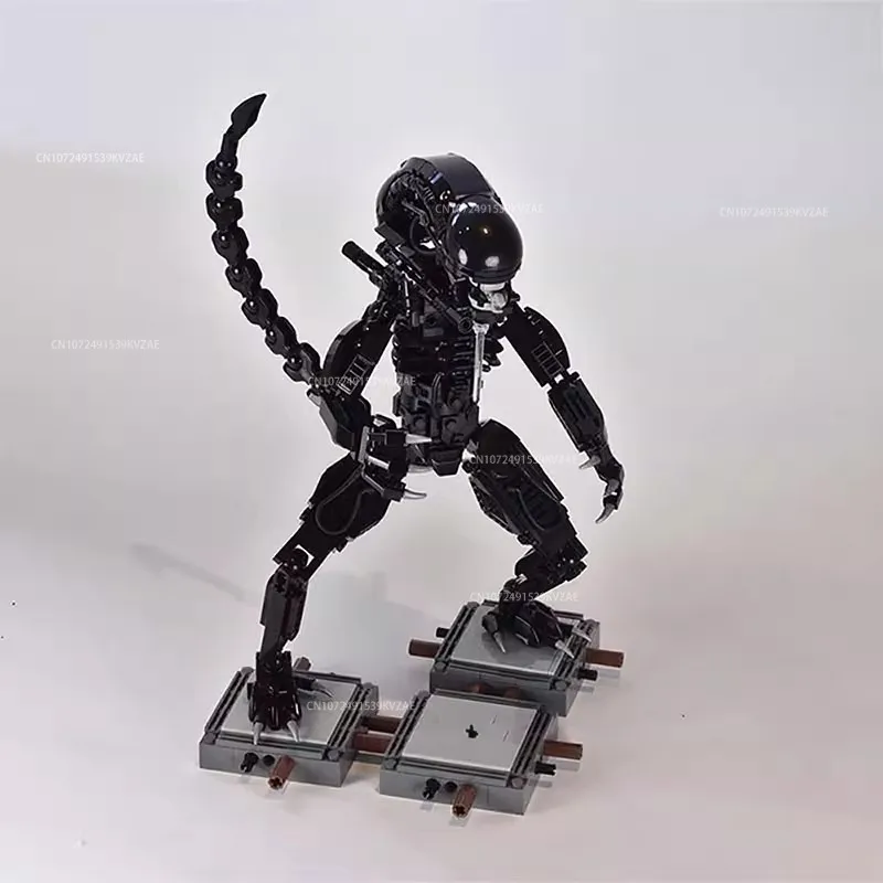 MOC Aliened Monster Building Block Action Figure Xenomorphs Mecha Predatored Parasite USCSS Ship Bricks Set Kids Toy Gift