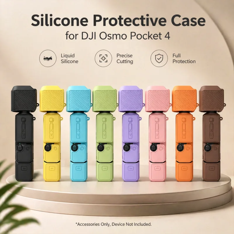 Silikon-Schutzhülle für DJI Osmo Pocket 4, bunte, kratzfeste, vollständig schützende Hülle, Kamera-Hülle, Zubehör