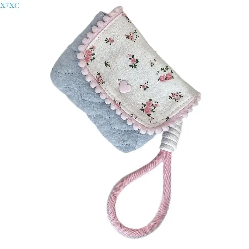 X7XC Leichtes Baumwollkamera -Tasche mit floralen Designs Münze Tragbarer Kameramakerhalter für Reisen und tägliche Verwendung
