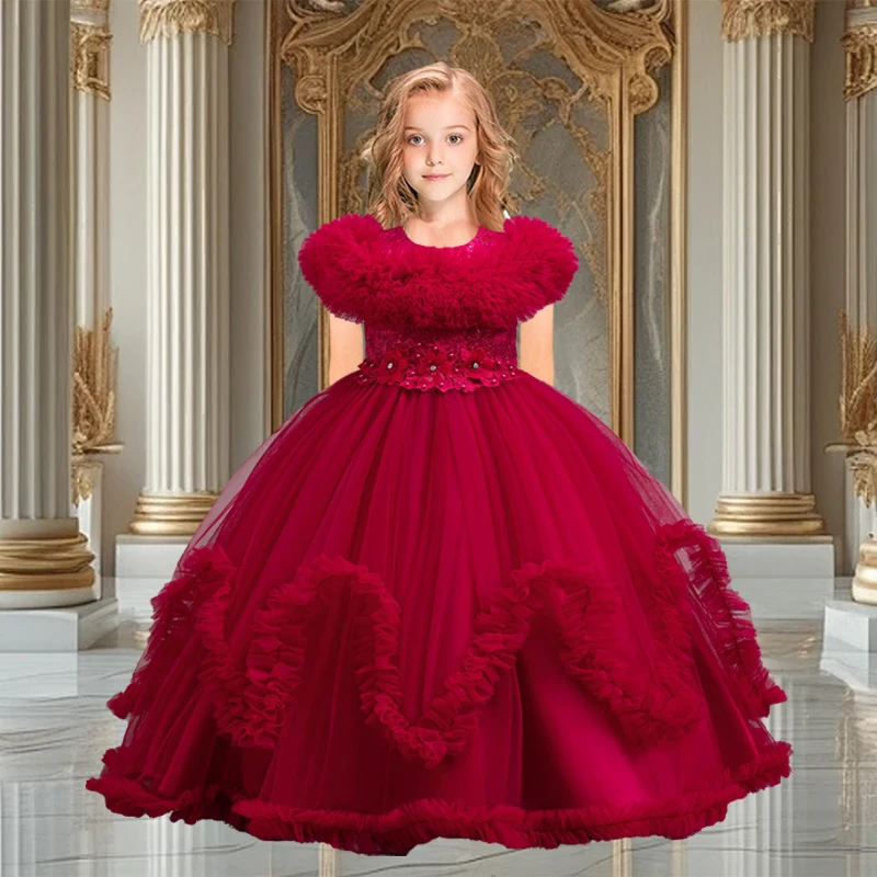 4-12 Year Old Teenagers One Shoulder Bridesmaid Dress for Wedding, Graduation Party, Dance Long Skirt Gorgeous Elegant G