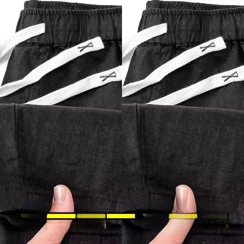 

Summer New Cotton Linen Loose Casual Pants Women's Thin Pure Color Breathable Long Sweatpants Trendy Straight Leg Trousers