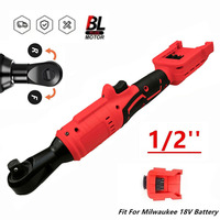For Milwaukee 18V Battery Brushless Ratchet Wrench 1/2'' Electric Impact Driver 500N.M Cordless Screw Nut Repair Power Tools