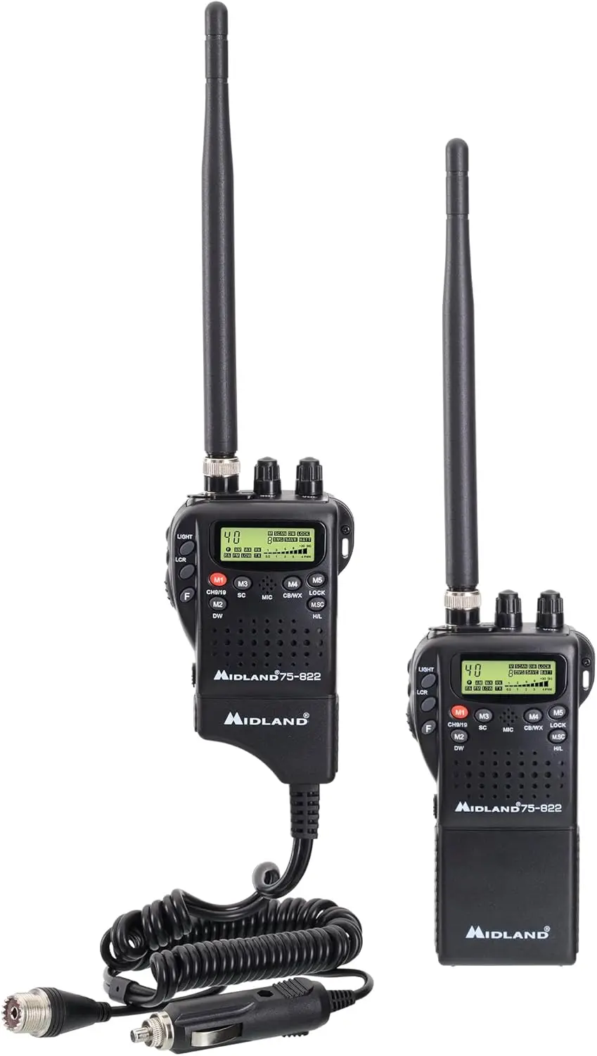 

Handheld CB Radio with 40 Channels, NOAA Weather Alerts, Long Range for Mobile Use