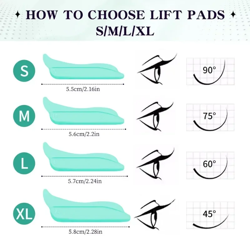 5/7 pares de almohadillas de silicona para permanente de pestañas, herramientas auxiliares para permanente de pestañas, rizador de pestañas 3D, herramientas aplicadoras, suministros para pestañas, regalo para mujeres
