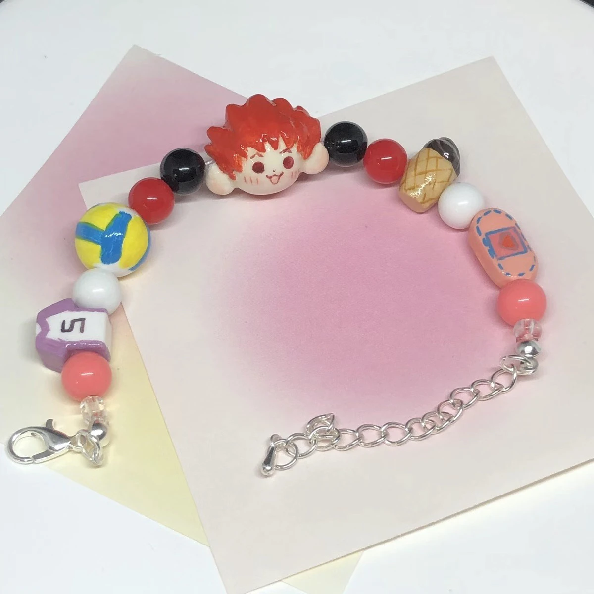 

500ml Anime Haikyuu!! Tendou Satori Cosplay Fashion Bracelets Chain Stone Plastic Bracelet Ambitus Collection Derivative Gift