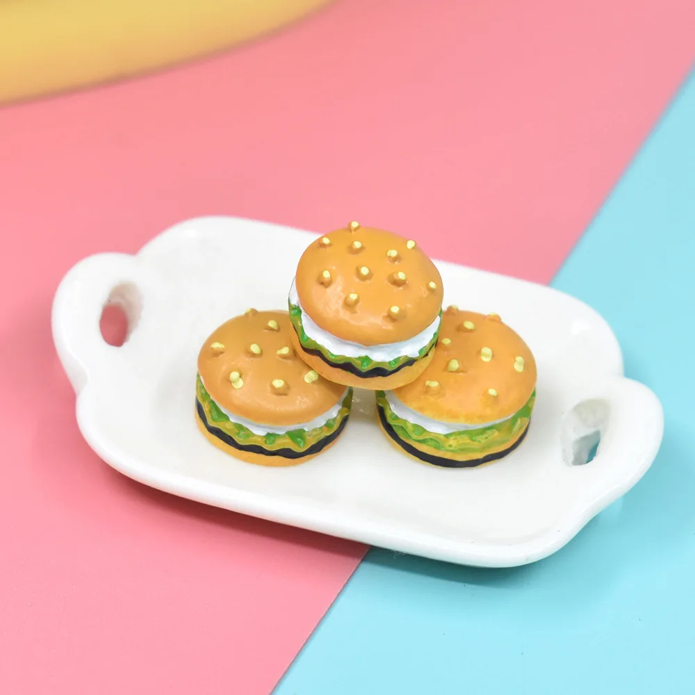 10pcs Mini Hamburger Filler For Clear/Fluffy Mud Box Popular Toys Kids Lizun Slime DIY Kit Accessories Children Modeling Clay