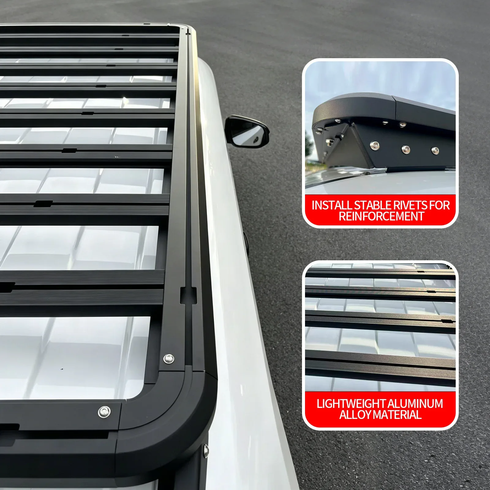 For Toyota Land Cruiser FJ 2026 Car Roof Luggage Rack Modified Aluminum Alloy Roof Platform Frame Off Road Exterior Accessories detail image 2