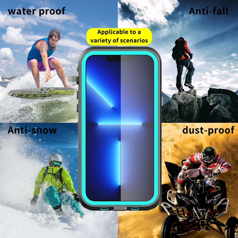 Magnetic Charging IP68 Waterproof Case For Apple iPhone16 15 14 13 Pro Max Plus Shock Drop proof Cover Diving Swim outdoor sport