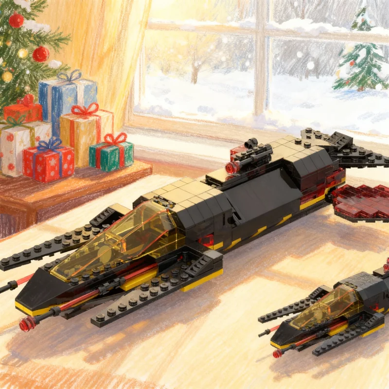 

391pcs MOC Promotional Blacktron Cruiser Mod Renegade Model Building Blocks Architecture Toys Christmas Gifts Idea Education