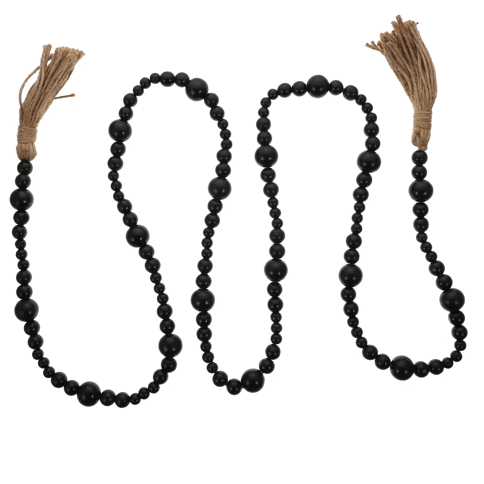

Beaded Wall Decor Wooden Beads Pendant Background Simple Backdrop Home Hanging Tassel Twine Environmental Safety