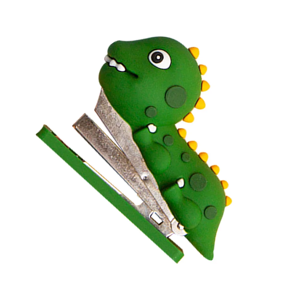 

Mini Stapler Dinosaur Stapling Tool Office Decor Desk Portable Cute Silicone Decors Accessories Stainless Steel Student