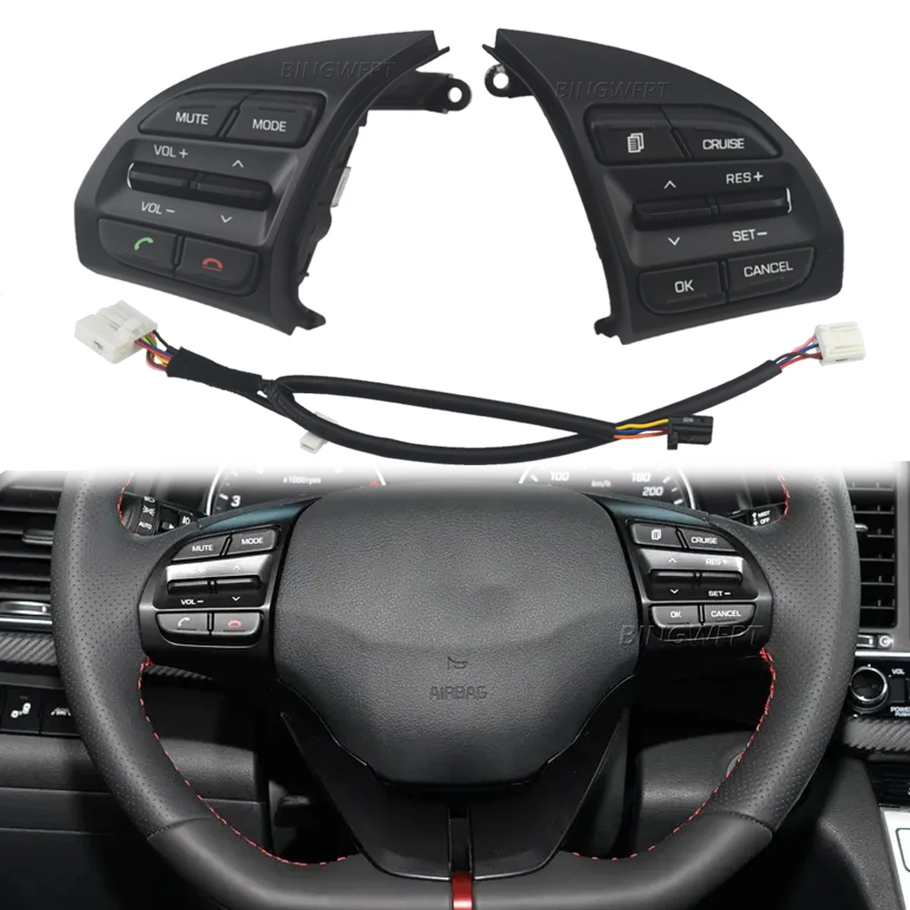

New Cruise Control Steering Wheel Button For Hyundai Elantra 1.4T 2016 2017 2018 2019 96720-F0140 96710-F0120