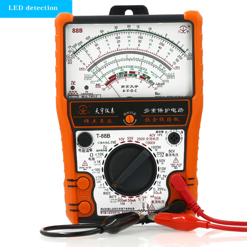 NJTY 88B Analoges Multimeter, mechanisch, hochpräziser Summer, Überlastschutz, universeller Tisch, interner Magnet – Detail 18