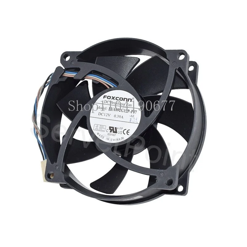 For FOXCONN PVA092G12P-P07 DC 12V 0.39A 92x92x25mm Server Cooler Fan