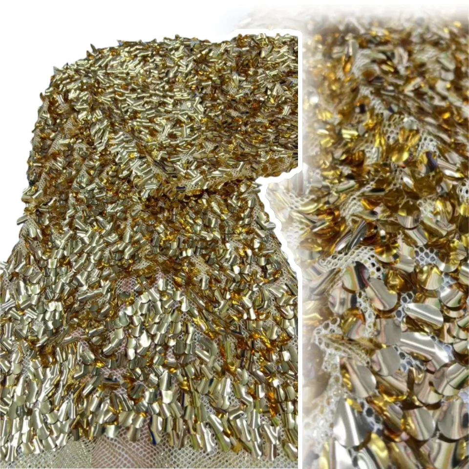 

Красочные блестки, французское элитное роскошное элегантное платье, большая кружевная ткань с блестками, нигерийская сетка, эластичная ткань, материал SZ1115