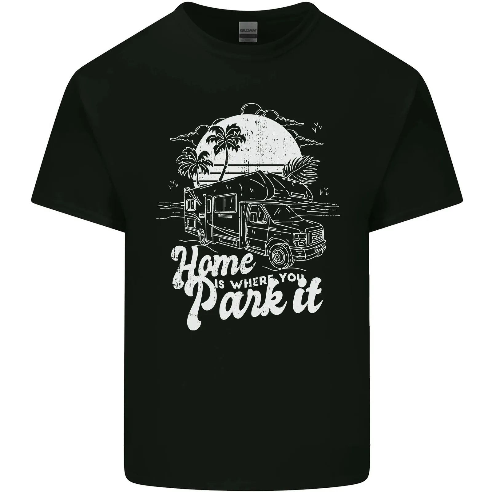 Home Is Where You Park It Funny Caravan Kids T-Shirt Childrens