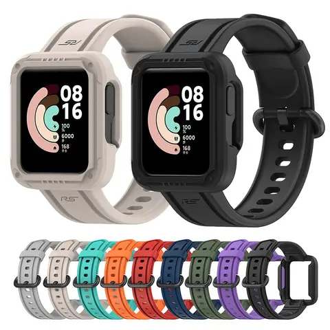 Redmi Watch 2/2 Lite Horloge 2/Mi Watch Lite 용 실리콘 스트랩 Xiaomi Poco Watch Band 용 통합 시계 밴드