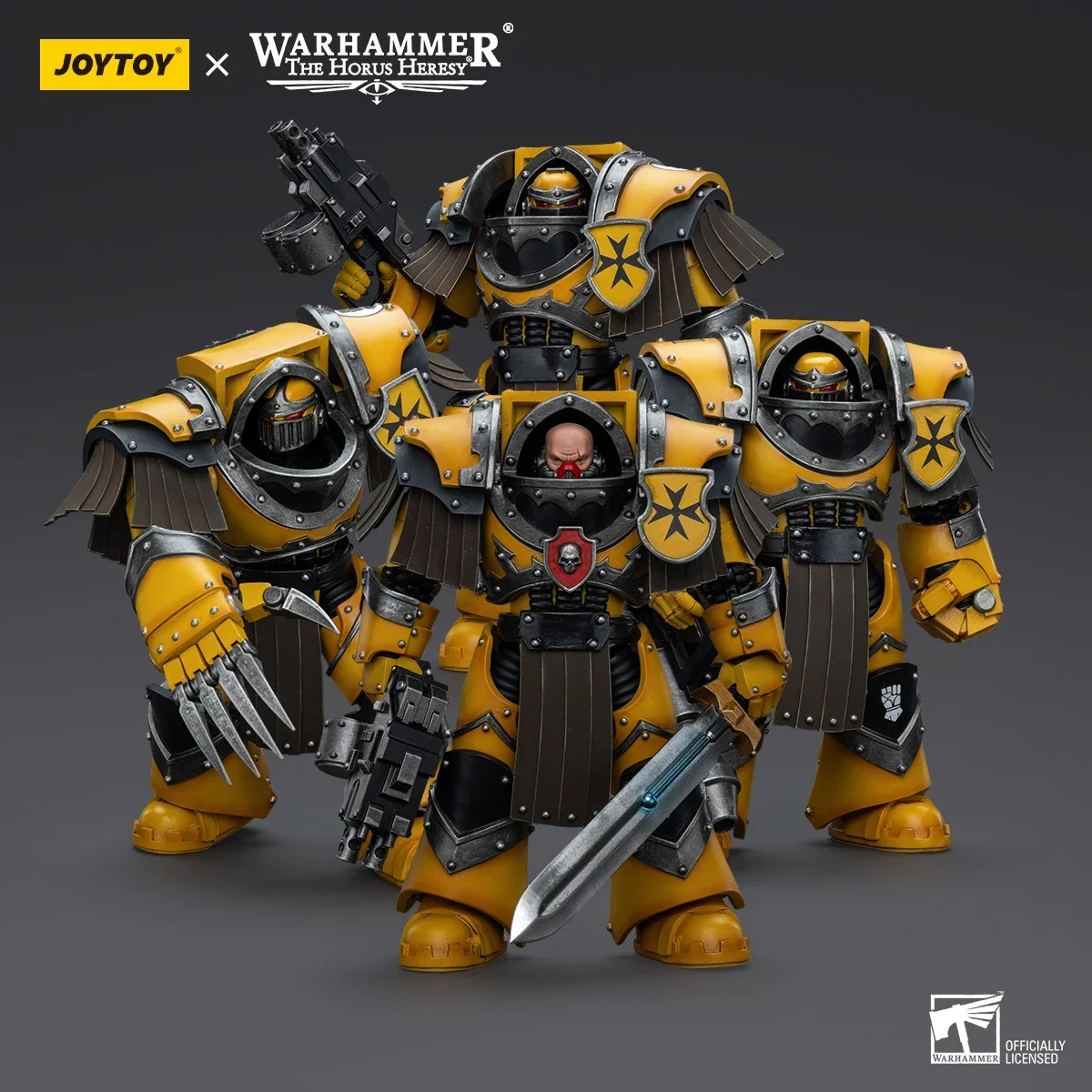 JOYTOY Warhammer 40k 1/18 Action Figures Anime 13.6cm Imperial Fists Legion Cataphractii Terminator Squad Collection Model Toys