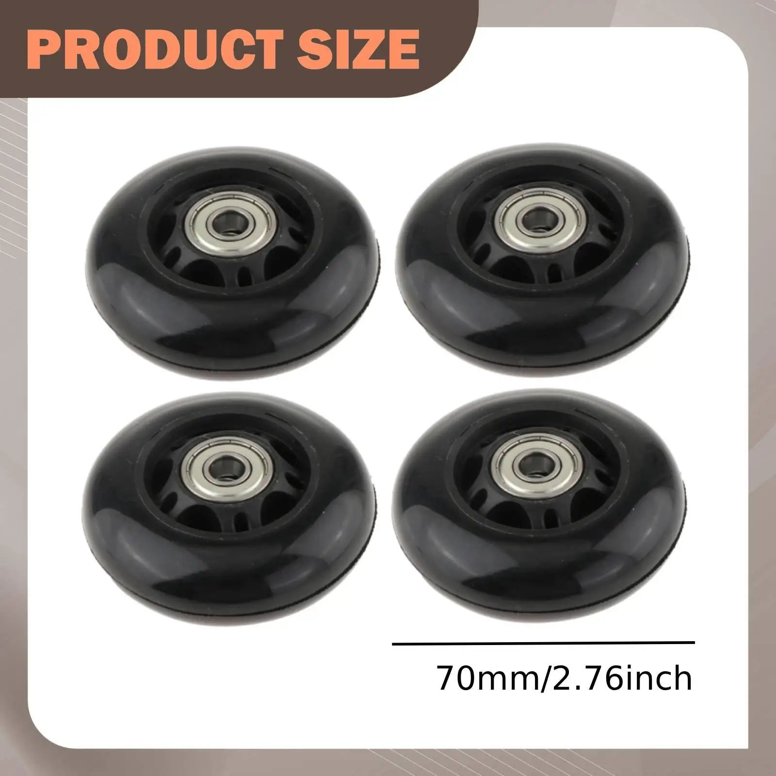 

4Pcs Pilates Reformer Wheel Replacement Roller Wheel 7cm Smooth Easy Installation Parts for Balance Training Gym Sitting Box