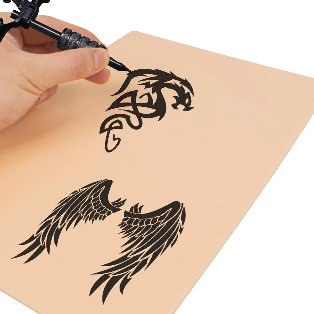 1pcs 3MM Thick Tattoo Practice Skin Blank Double Sides Big Size Tattoo Practice Fake Skin for Permanent Makeup