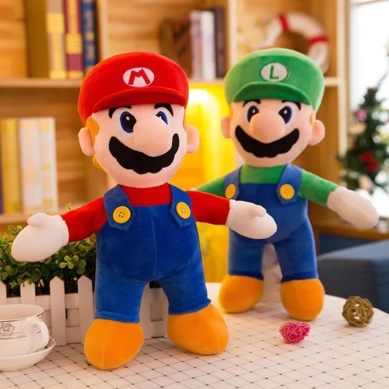 

25cm Hot Super Mario Bros Luigi Anime Plush Stuffed Soft Doll Children's Birthday Gift Room Decoration