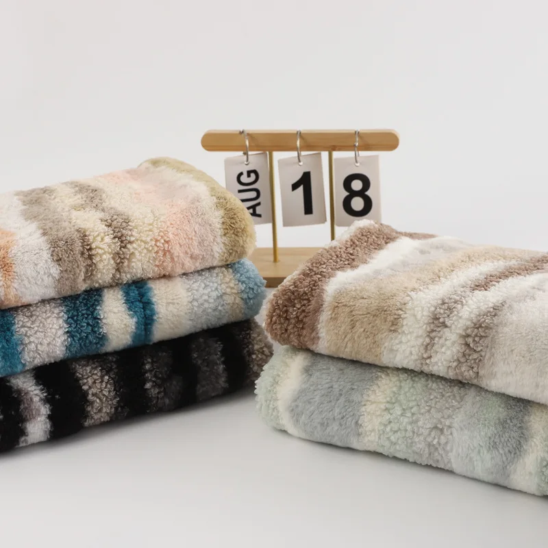 

50x165cm Thicken Warm Lamb Wool Jacquard Fabric Imitation Rabbit Tie Dyeing Lamb Fleece for DIY Sewing Coat,Jacket,Plush Toys