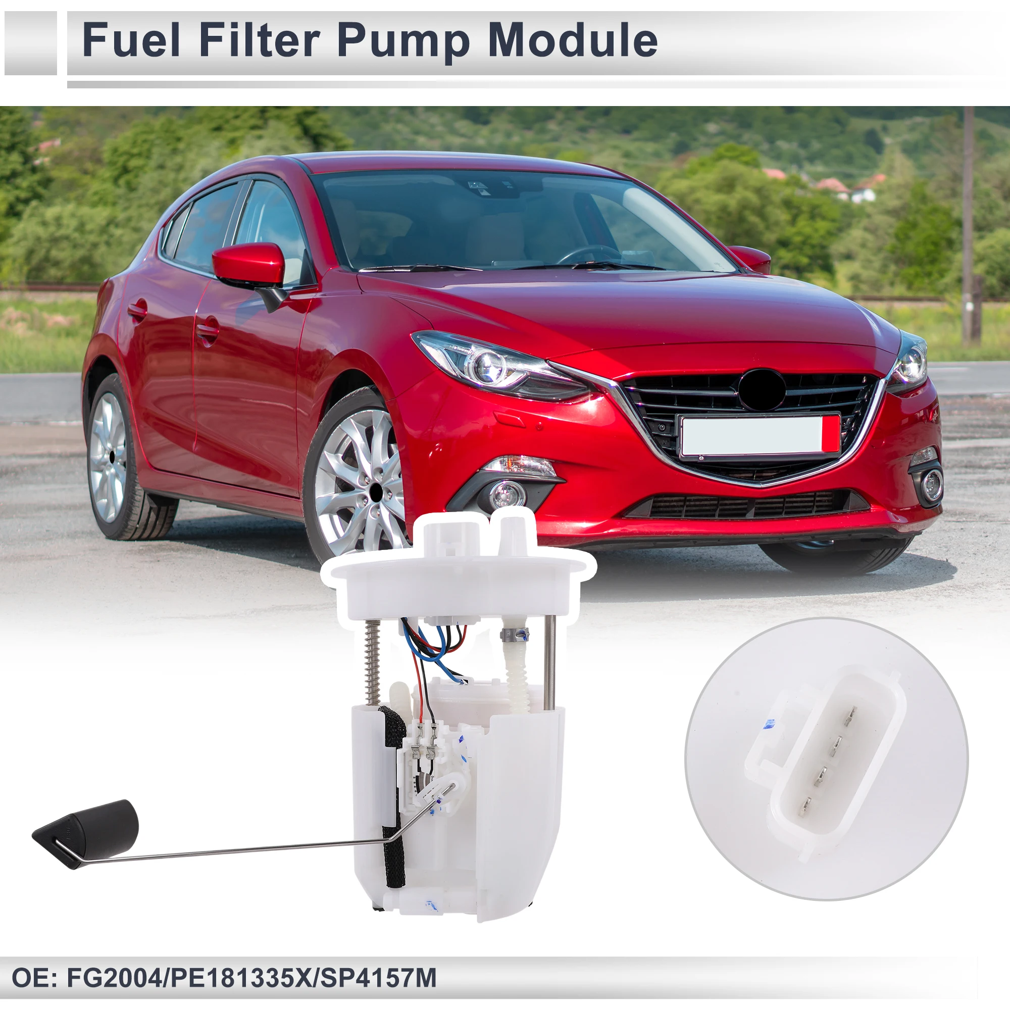 

X Autohaux Auto Car Electric Fuel Pump Assembly for Mazda 3 2014-2018 L4 2.0L 2.5L Fuel Filter Pump Module No.PE18-13-35X 1 Set
