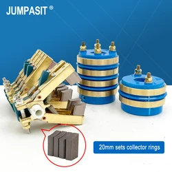 Jumpasit Pack of 20x50x59-4 20x50x34-2 Conductive Slip Ring Copper Rotary Package Machine Collector 6x12 Carbon Brush