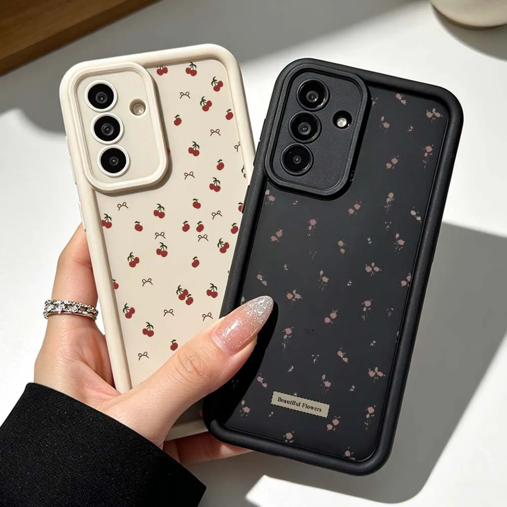 Cartoon Floral Rabbit Pattern Silicone Case For Samsung Galaxy A71 A57 A56 A55 A54 A53 A52s A17 A16 A06 Soft Phone Case
