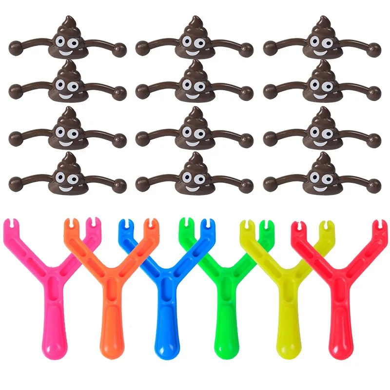 Zabawny Proca do Strzelania Prank Fałszywe Kupy Gra Antystresowa Dzień Dziecka Zabawka Dekompresyjna Prezent na Urodziny dla Dzieci