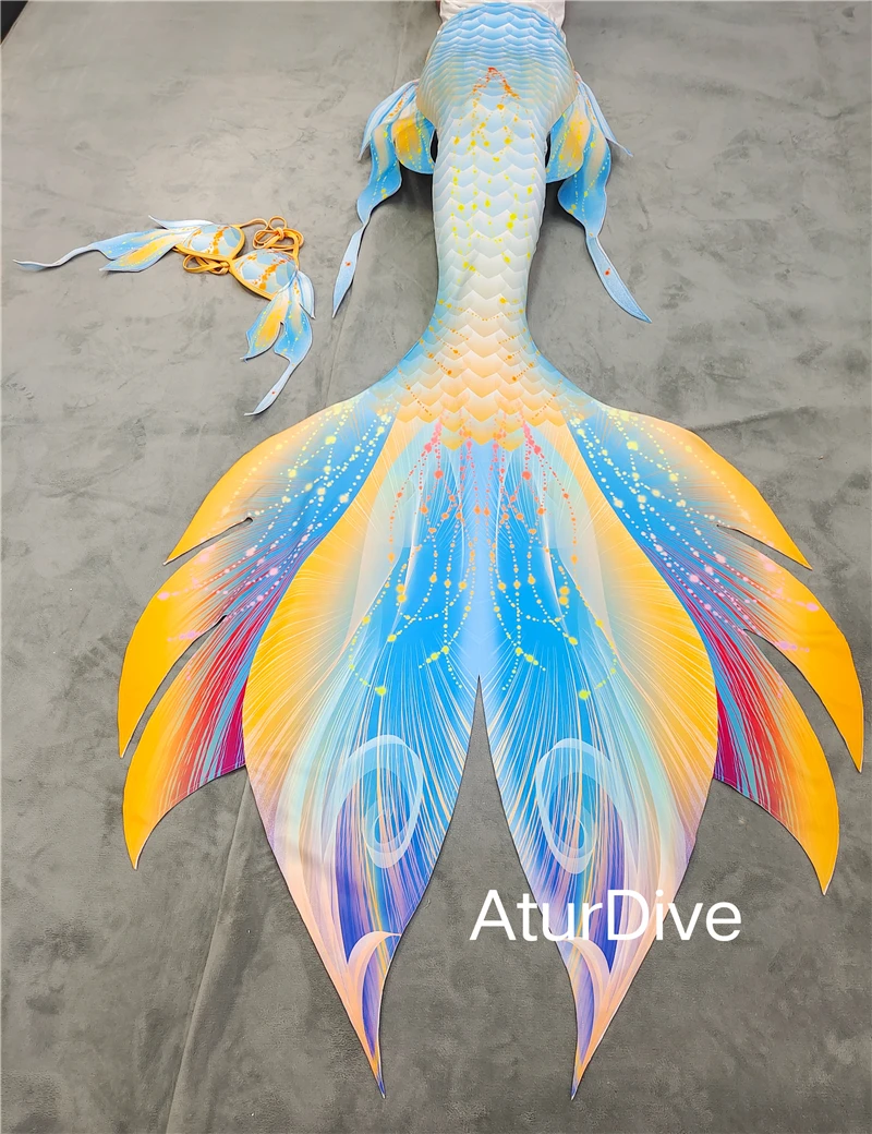 AturDive mermaid tail skin adult children parent-child large professional aquarium performance customized large size