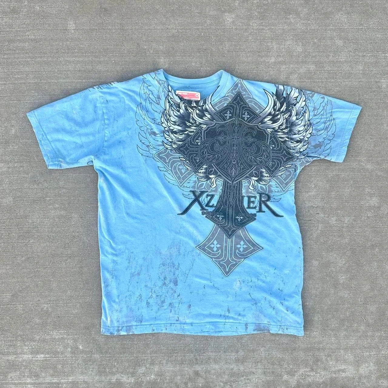 

Goth Harajuku Paint Short Sleeve Vintage Y2k Xzavier T Shirt Loose Universal Clothing