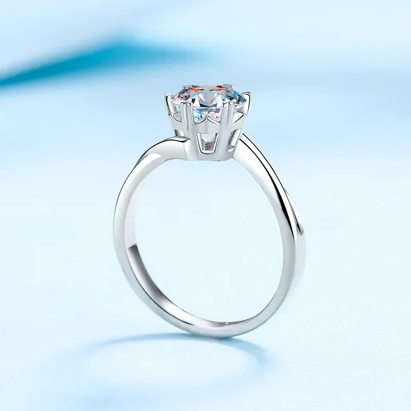 

Luxury Jewelry Twisted PT950 Platinum Heart Shaped Rings VVS1 0.5/2Carat D Color Moissanite Diamond Snowflake Women Wedding Ring
