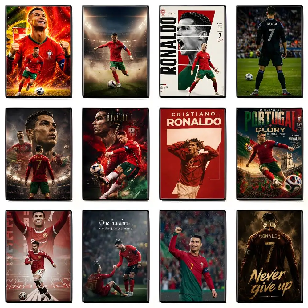 football legend Cristiano Ronaldo Poster High-definition Art Sticker Self Adhesive Waterproof Home Decoration