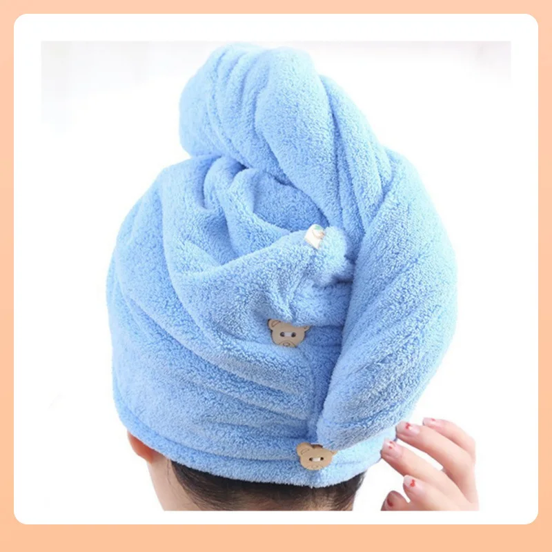 Magic Quickly Dry Hair Hat Microfiber Hair Towel Bathroom Women Wrap Head Super Absorption Water Bath Hat