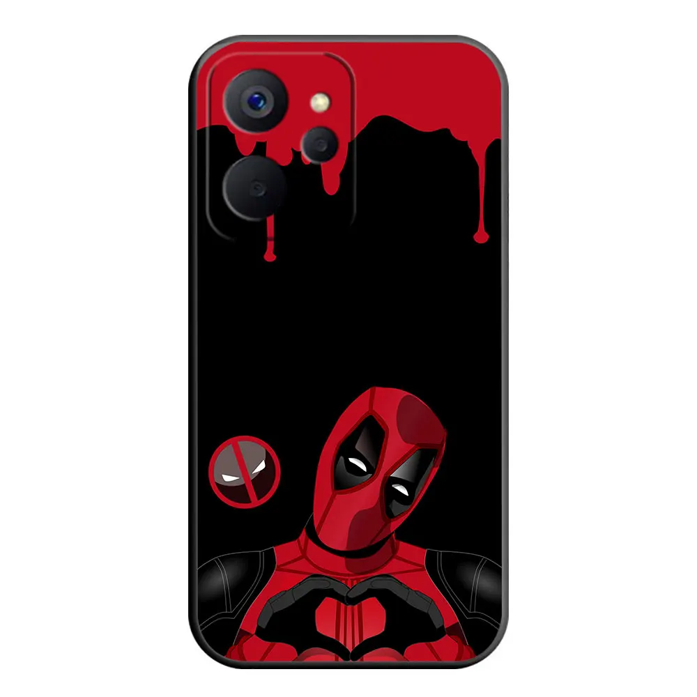 مارفل بطل ديدبول غطاء مخصص صور جراب هاتف ل Realme 7 7I 8 8I 9 9I 10 11 12 13 14 15 15T برو زائد غطاء من السيليكون قذيفة