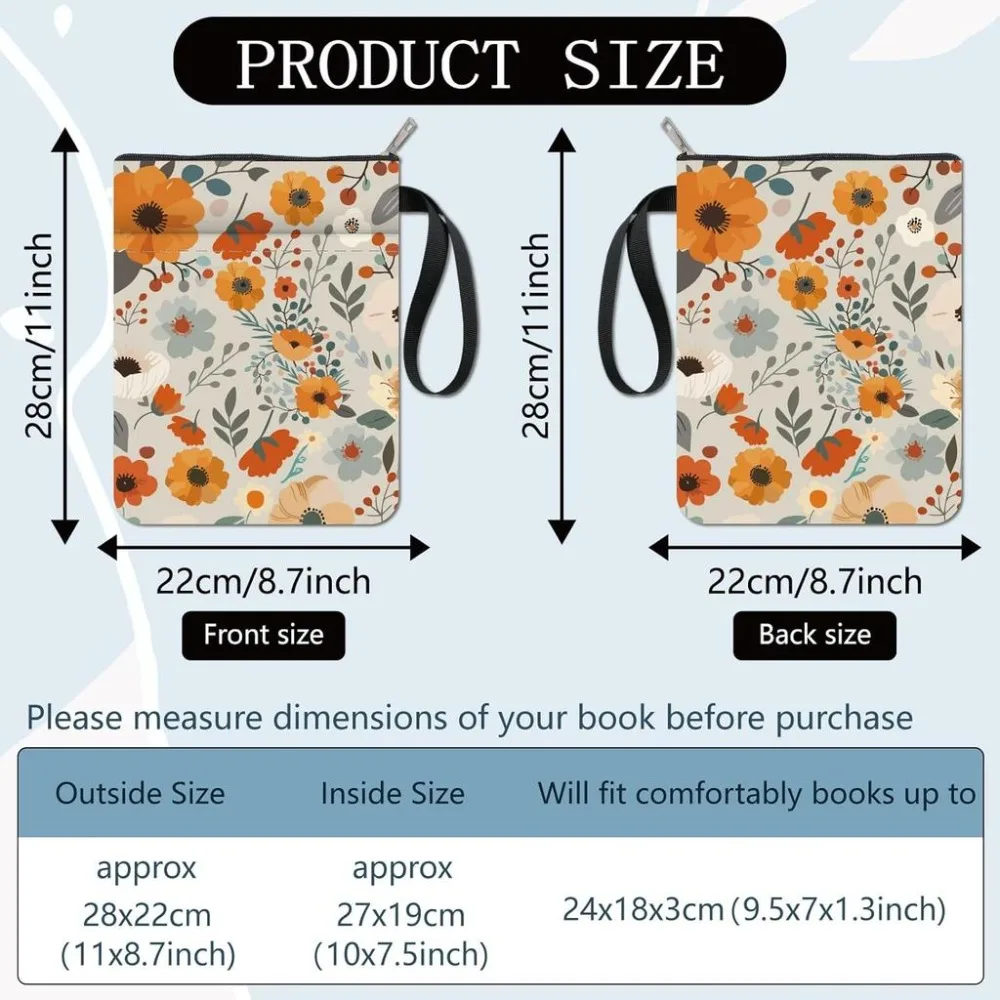 Cloth Book Cover Notebook Wraps Rectangle Flower 280x220mm