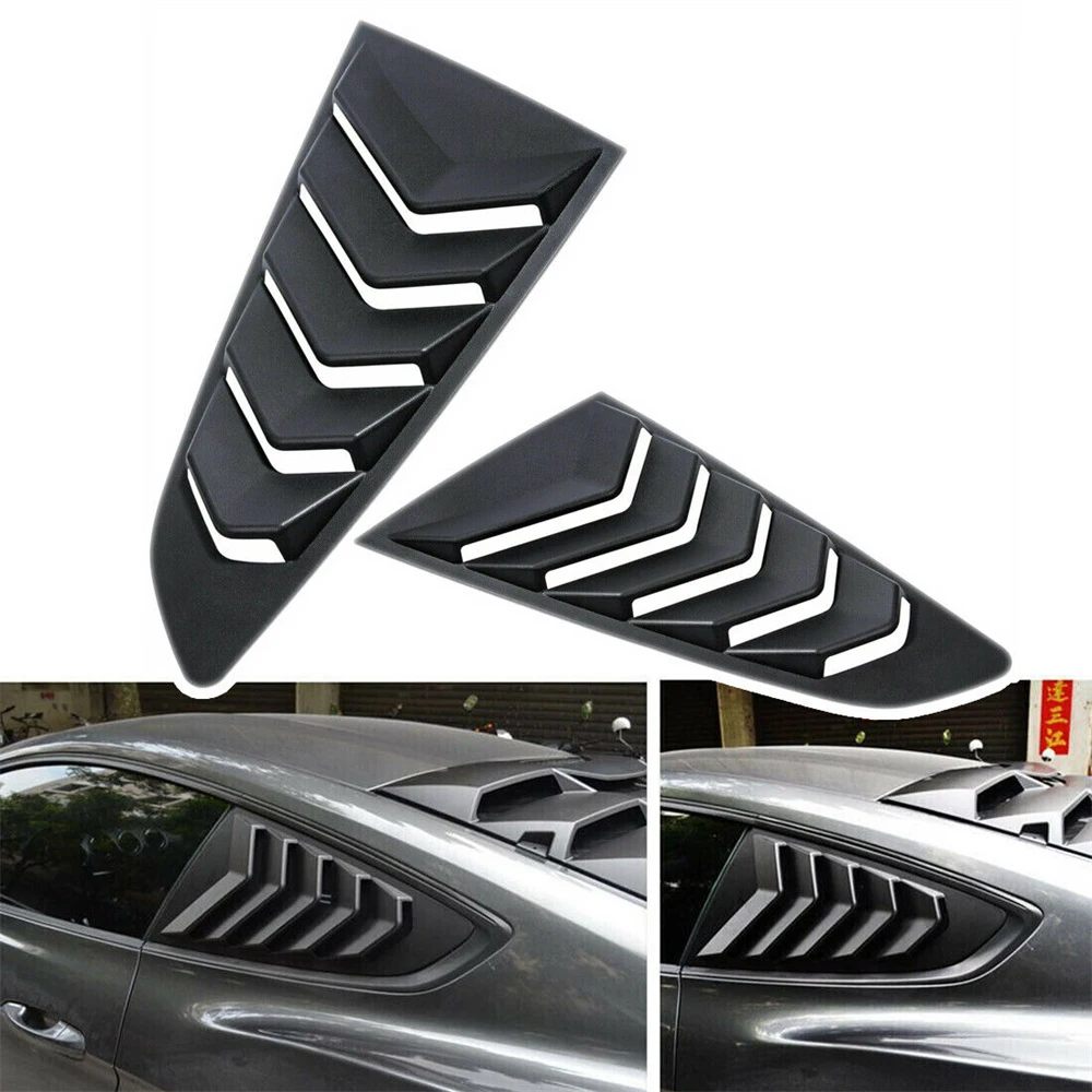 

2pcs(1 Pair) Rear Side Vent Window Quarter Scoop Louver Cover For Ford Mustang 2015-2022 Car Exterior Accessories