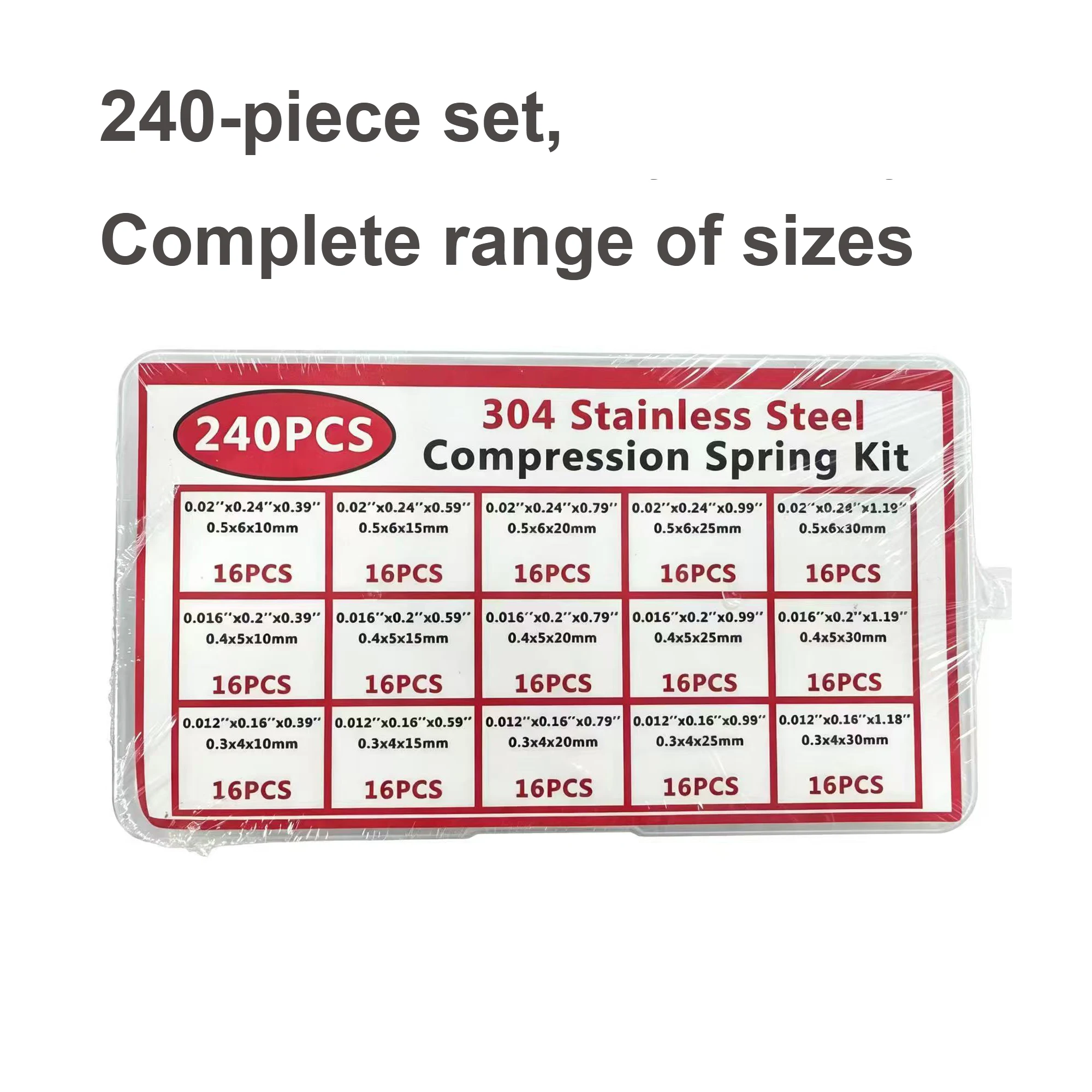 304 Stainless Steel Small Spring Set (15-Piece Set) – Compression Springs – DIY Mechanical Repair Tools