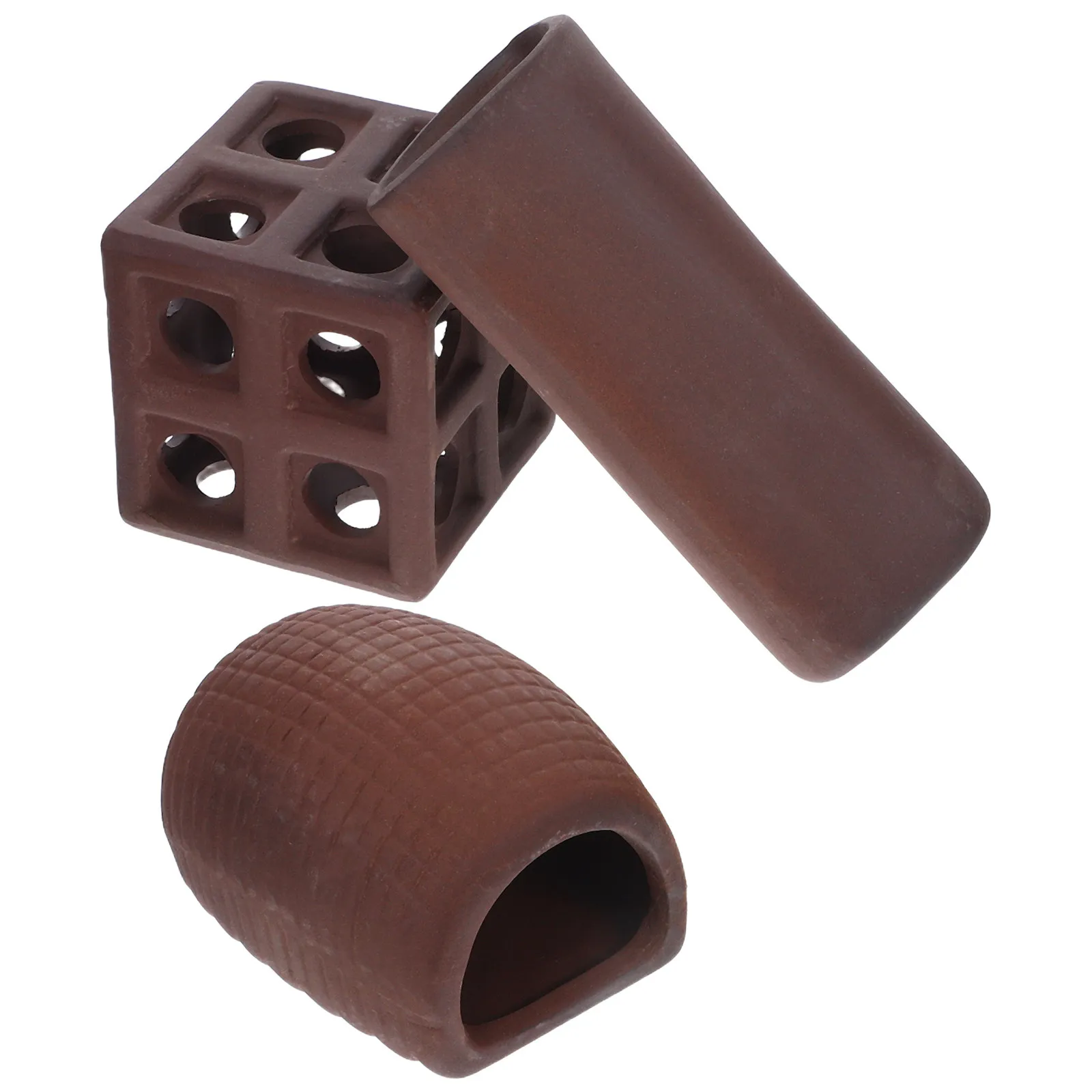 

Набор из 3 керамических декоративных элементов для аквариума: укрытия для рыб, креветок, пещеры для разведения, убежища для бетт, для маленьких аквариумов