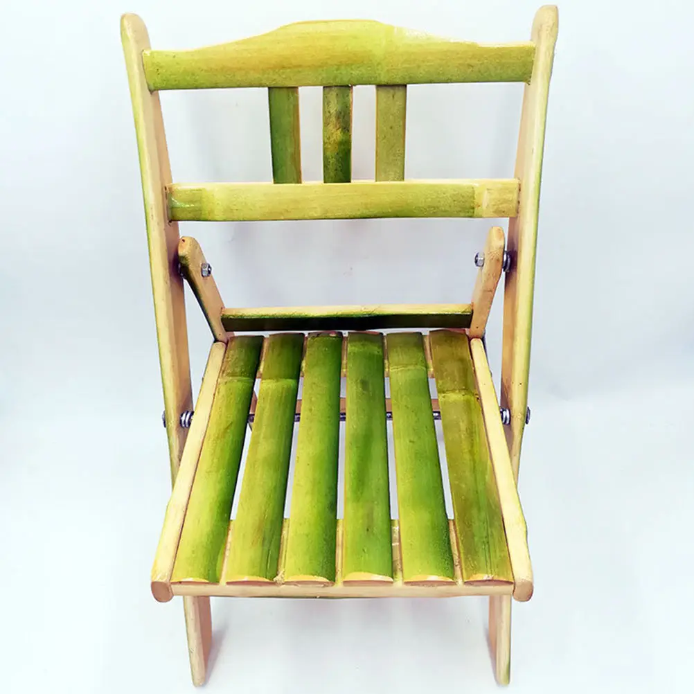 

Bamboo Folding Chair Foldable Chairs Home Furniture Stool Camping Green Backrest Child Outdoor Simple Stools Fishing Supplies