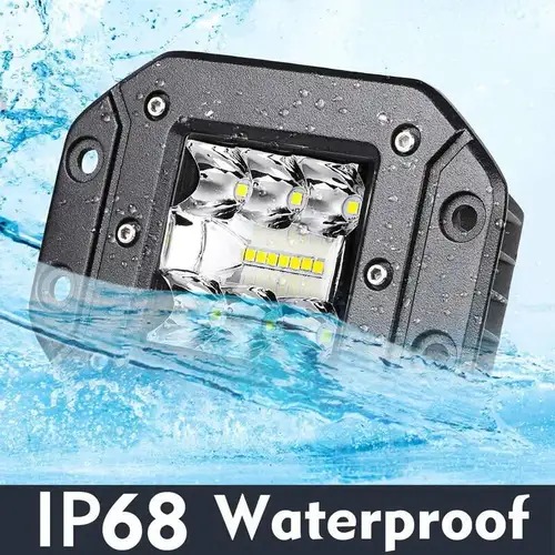 Imagen 2 del producto Barra de luz LED de trabajo de montaje empotrado de 5 "", todoterreno, 12V, 24V, barra de luz LED de inundación, lámpara de trabajo 6000k superbrillante para camión ATV