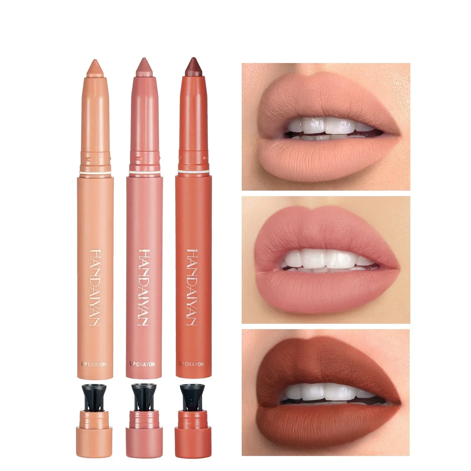 Heallor Nude Roze Matte Lippenstift Pen Matte Effen Lipgloss Waterdichte Langdurige Lippenstift Potlood Lip Liner Pennen Lippen Make Up 1