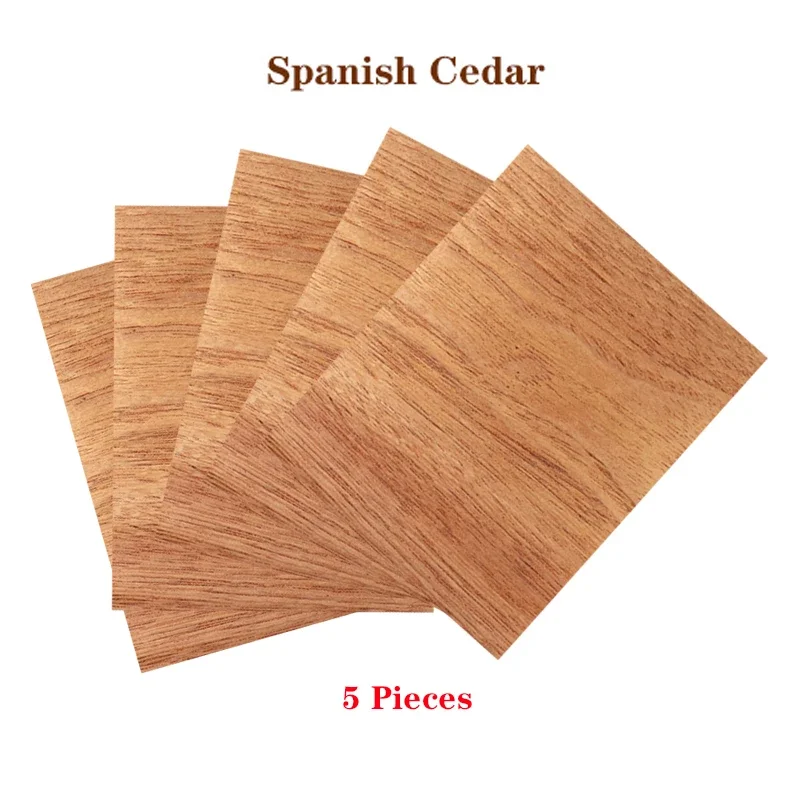 Premium Spanish Cedar Paper Veneer for Cigar Humidor Box Cigar Case Natural Cedar Wood Chips Cigar Accessories 5Pcs/Lots