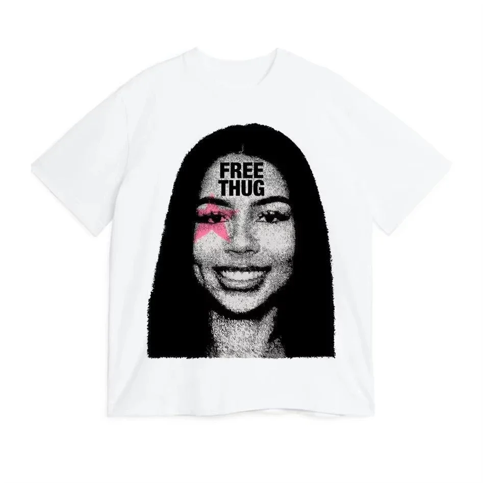 Mode Shirt Kurzarm T Shirts Runde Kragen Kleidung Frauen T-Shirt Mariah Der Wissenschaftler Free Thug Rapper Star