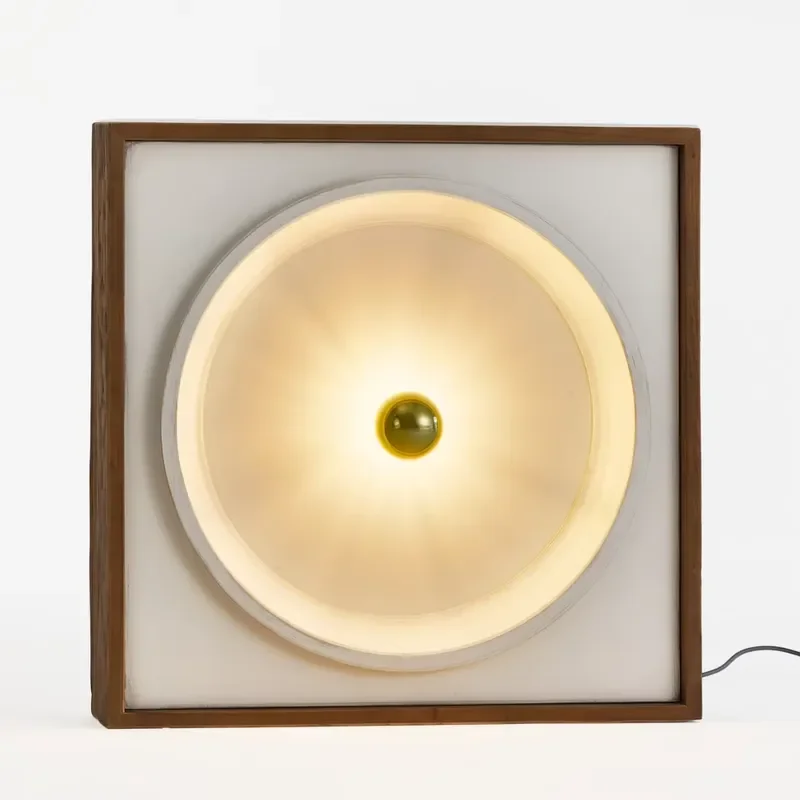 The Bedroom Lamp Uses an Old Door Panel Washed to Its Natural Color, Giving It a Vintage High-end Feel As a Wall Lamp
