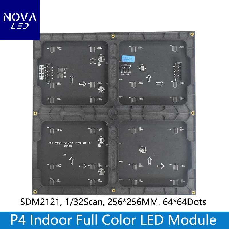 P4 Indoor LED Displays Module 64x64 Pixel SDM2121 LED video wall Full Color RGB P4 LED Screen Panels LED Matrix 256mm*256mm